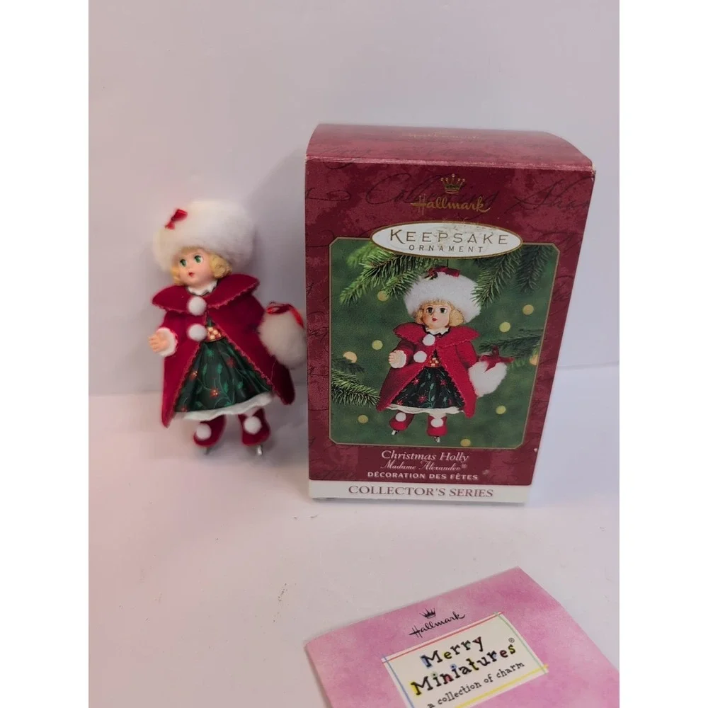 Hallmark Keepsake‎ Madame Alexander Ornament  Christmas Holly  Skater VINTAGE